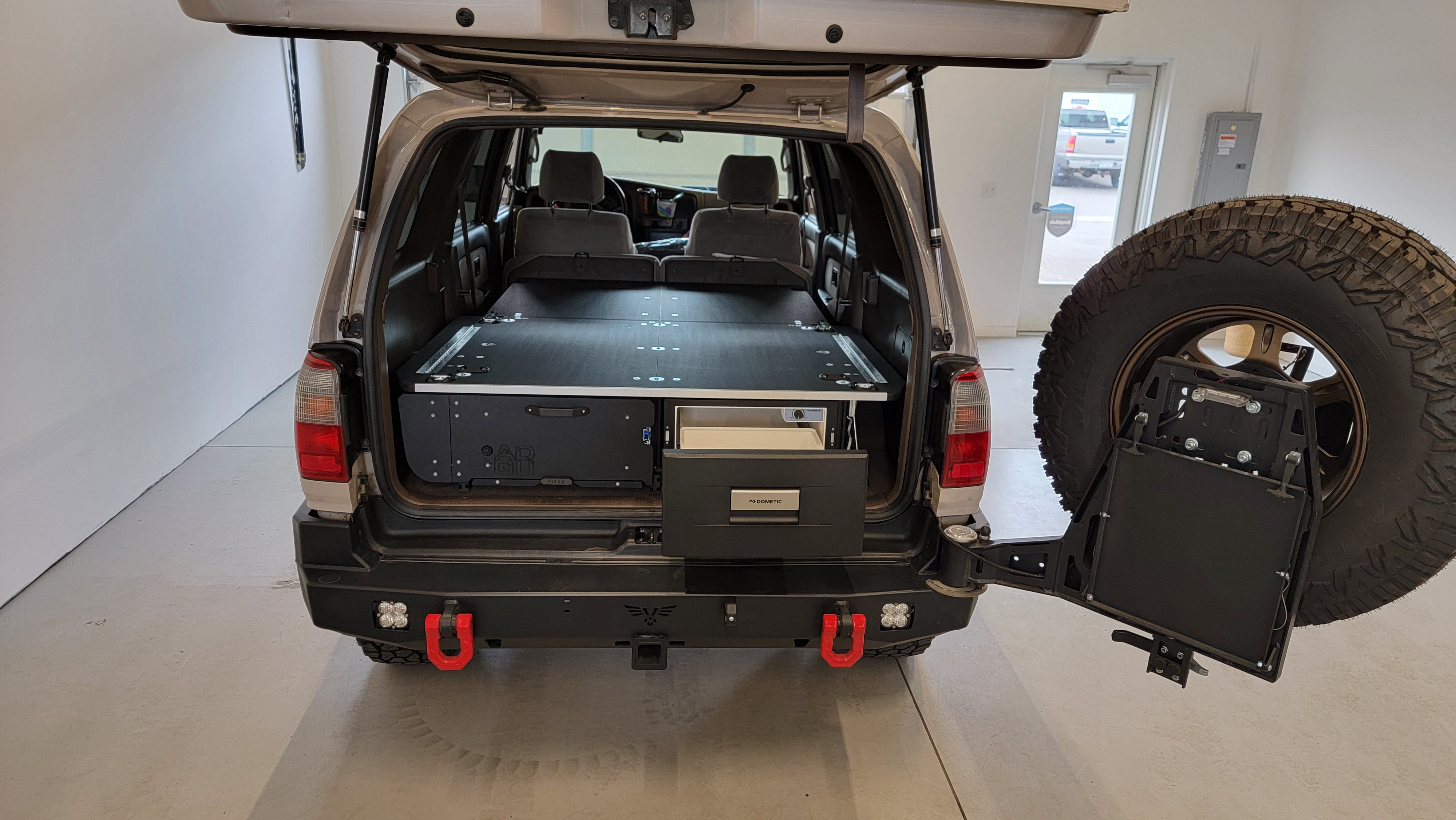 3rd Gen Toyota 4Runner Sleeping Platform, drawer and fridge