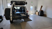 Toyota FJ Cruiser  drawer system with sleeping platform for vehicle organization perfect for overland travel.